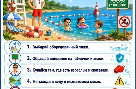 Купаться можно только в разрешенных местах
